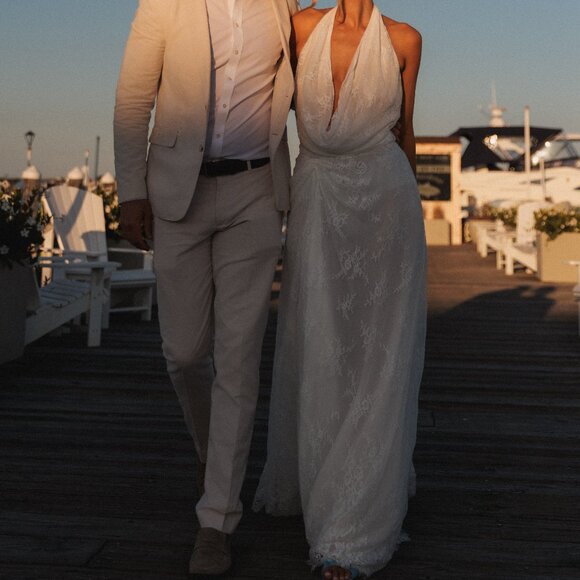 Kyha Oswald Lace Deep V Dress (sold as is) - Picture 2 of 13